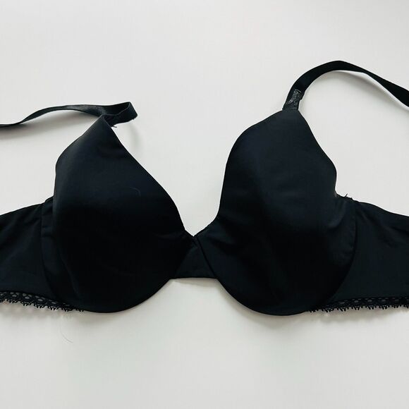 Calvin Klein Perfectly Fit Seductive Comfort T-Shirt Bra F2893 - Black 32D - Picture 4 of 13